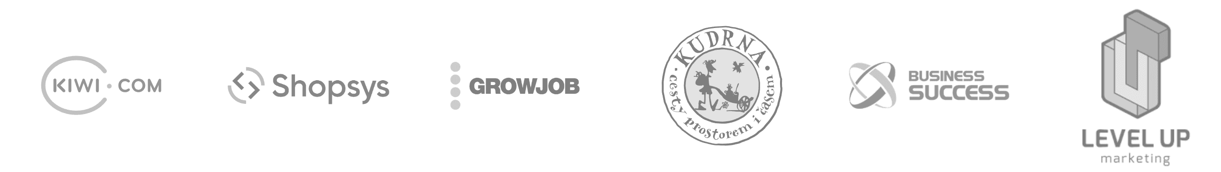 Přidejte se k více než 700 spokojeným klientům: Kiwi.com, Shopsys, GrowJob, Kudrna, Business Success, Level Up Marketing